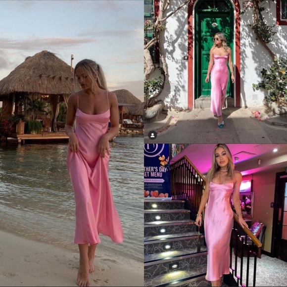 LAST 1!🔥ZARA SATIN EFFECT CUT OUT DRESS - Picture 9 of 17